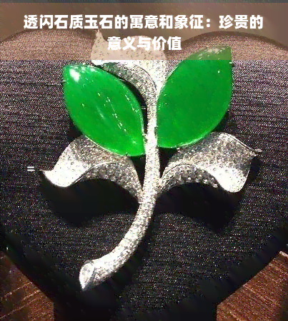 透闪石质玉石的寓意和象征：珍贵的意义与价值