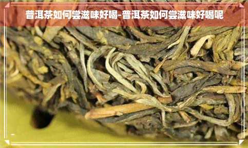 普洱茶如何尝滋味好喝-普洱茶如何尝滋味好喝呢