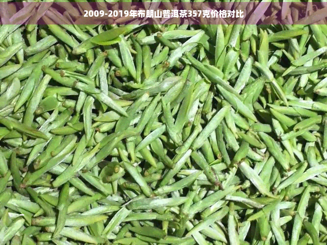 2009-2019年布朗山普洱茶357克价格对比