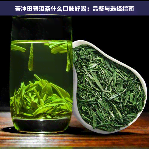 苦冲田普洱茶什么口味好喝：品鉴与选择指南