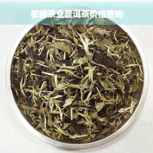 驼峰茶业普洱茶价格查询