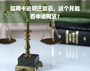 信用卡逾期还款后，这个月能否申请网贷？