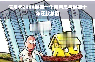 信用卡2000逾期一个月利息与逾期十年还款总额